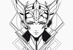 minimalistic evangelion tattoo idea