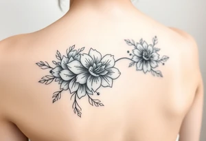 January December July birthday flower infinity flower tattoo idea