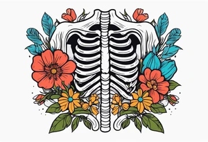 human ribs


old school vintage simple traditional design surrounded by vintage flowers


bold color simple tattoo idea