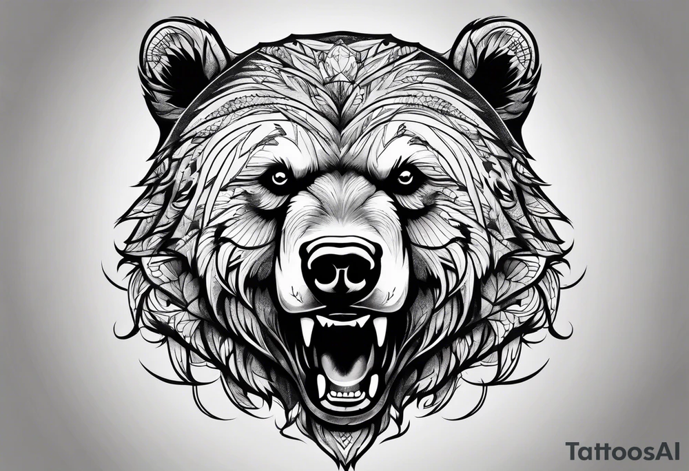 Evil bear tattoo idea