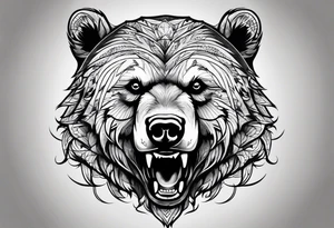 Evil bear tattoo idea