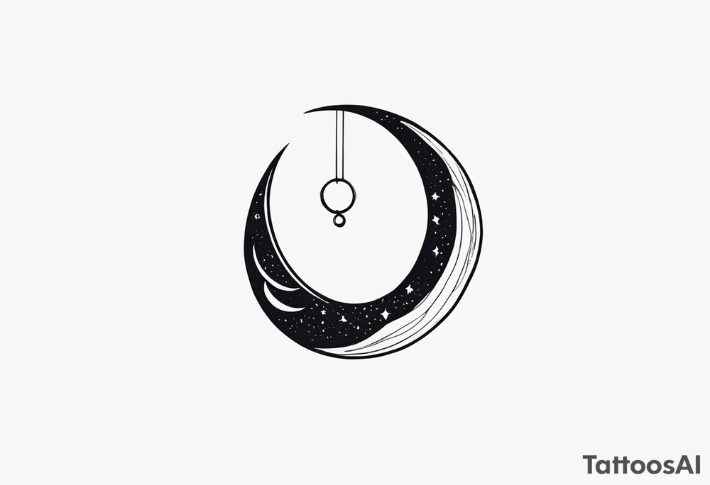 crescent moon tattoo idea
