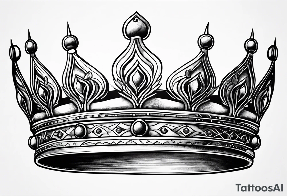golden crown tattoo idea