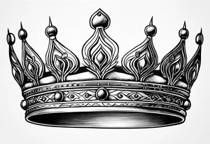 golden crown tattoo idea