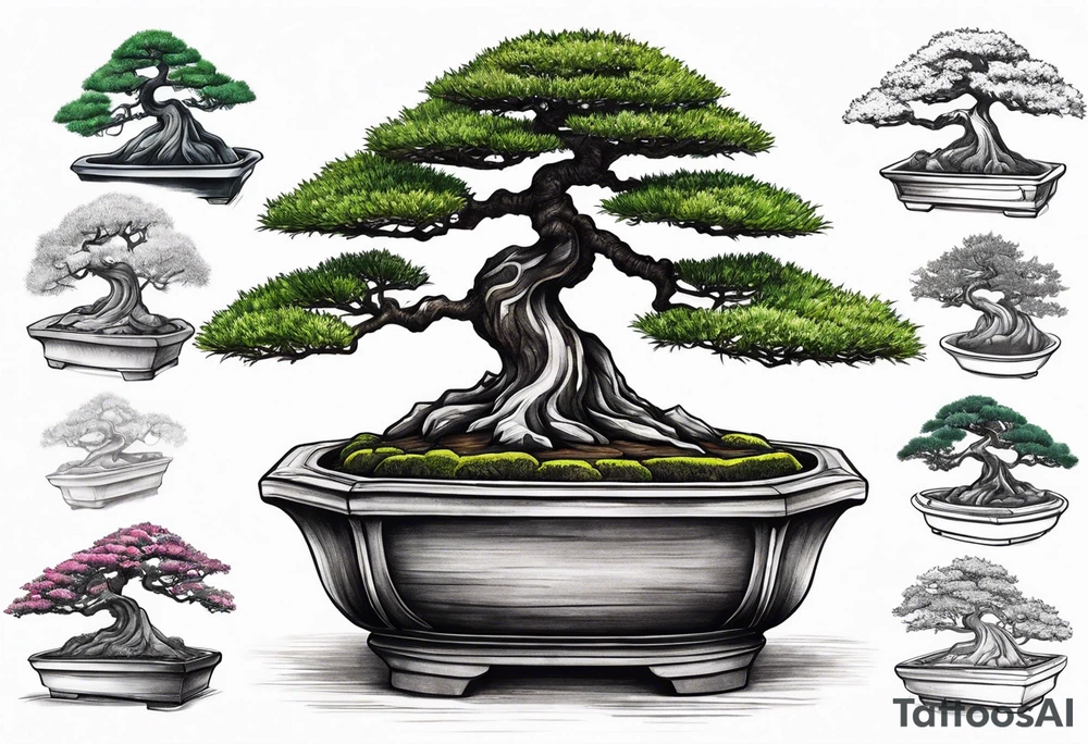 bonsai tree tattoo idea