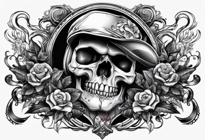 Mechanic skull tattoo idea
