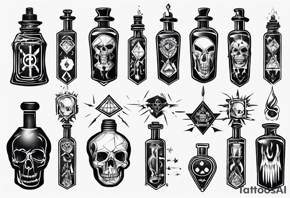 Poison bottle tattoo idea