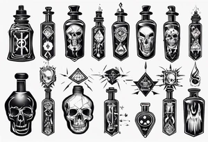 Poison bottle tattoo idea