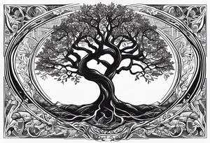 Tree of Life: A tree growing from a seed or roots within your body, with branches reaching outward, represents growth, self-nurturing, and the idea that life is something you cultivate from within. tattoo idea