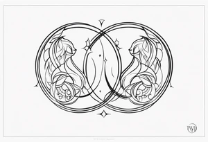 Gemini virgo symbols together tattoo idea