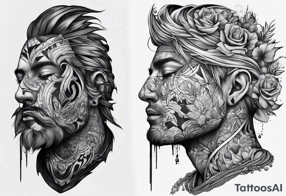 Broken soul, pain, loneliness, suffering tattoo idea