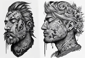 Broken soul, pain, loneliness, suffering tattoo idea