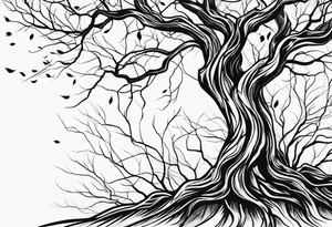 lightning like veins (tree branches) tattoo idea