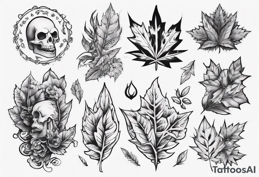 a tattoo that goes good with leafes tattoo idea