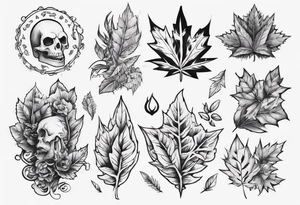 a tattoo that goes good with leafes tattoo idea