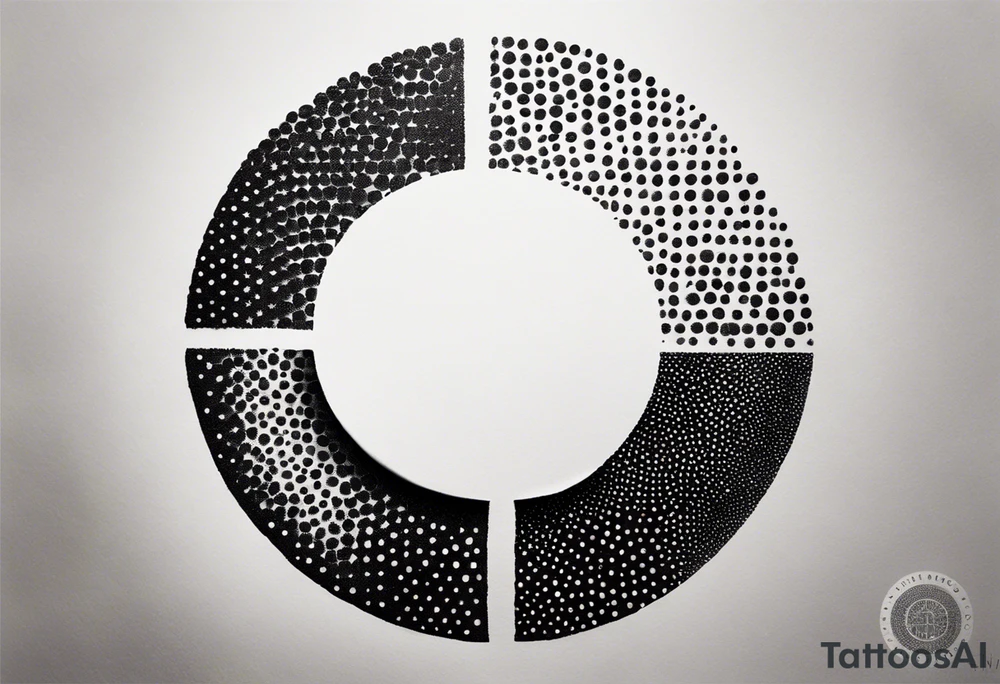 an OPEN Ensō circle, without the "pointers", just the brush circle - representing how light and darkness go togetger tattoo idea