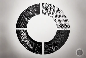 an OPEN Ensō circle, without the "pointers", just the brush circle - representing how light and darkness go togetger tattoo idea