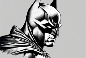 batman symbol, grunge, no circular tattoo idea