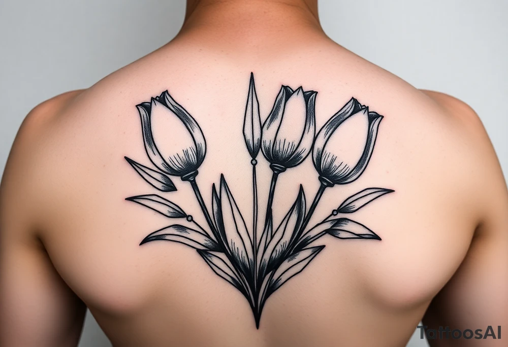 Tulips, Danielle, Finley, Caleb tattoo idea