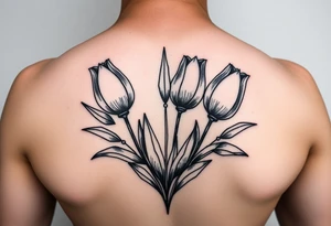 Tulips, Danielle, Finley, Caleb tattoo idea