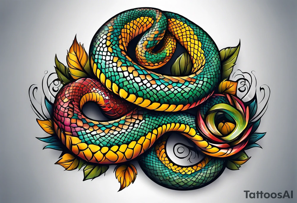Binding snake tattoo idea