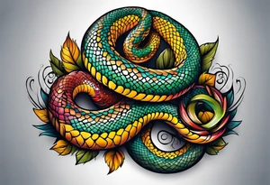 Binding snake tattoo idea