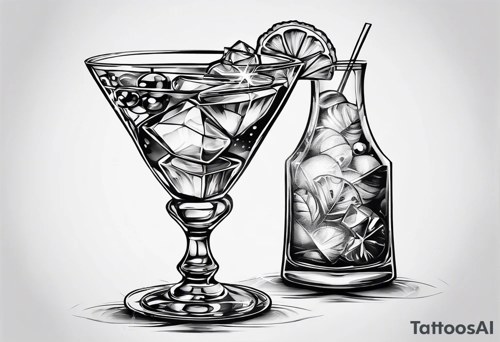 coupe cocktail glass
 glass tattoo idea