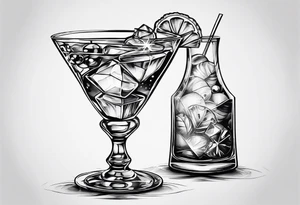 coupe cocktail glass
 glass tattoo idea