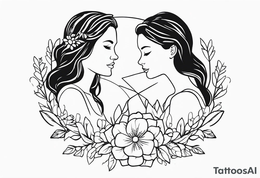 Tattoo for daughters who made me stronger 
Bella and leah tattoo idea