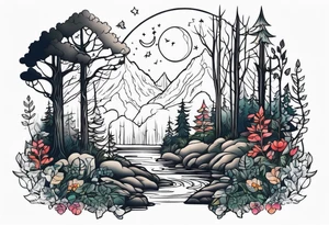 Enchanted forest tattoo idea