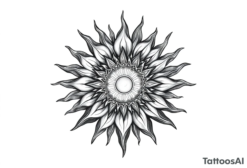 Sun tattoo idea