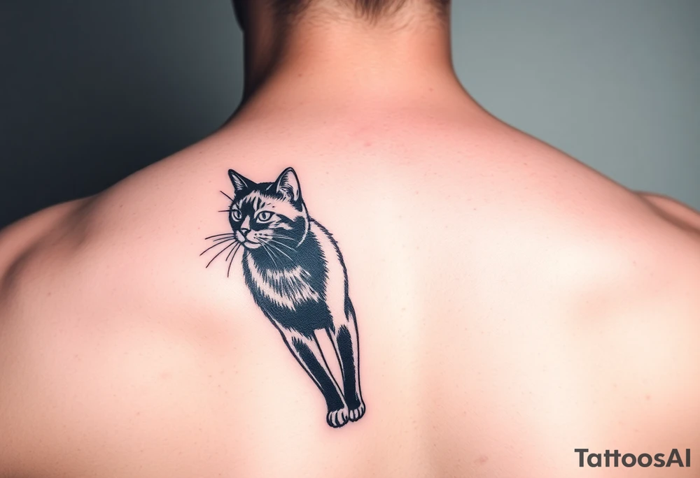 black cat tattoo idea