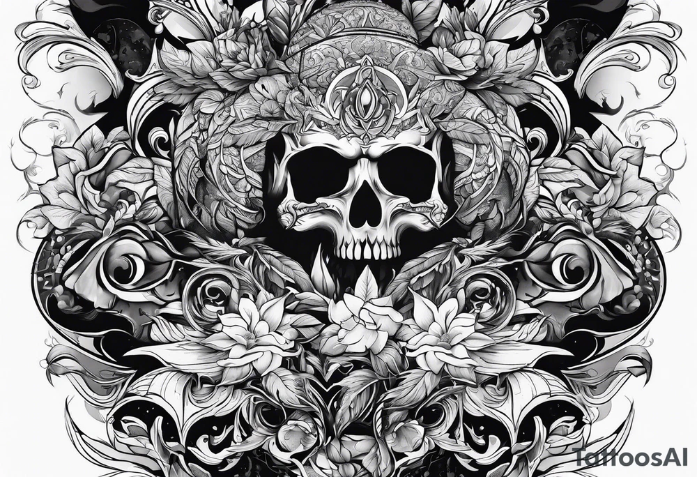 Good vs evil tattoo idea