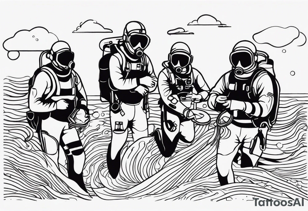 scuba divers tattoo idea