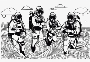 scuba divers tattoo idea