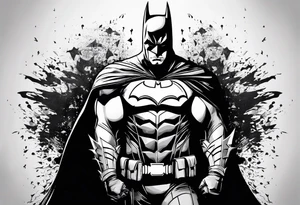 New batman symbol, grunge, no circular tattoo idea