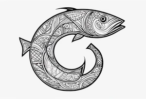 Polynesian fish hook tattoo tattoo idea