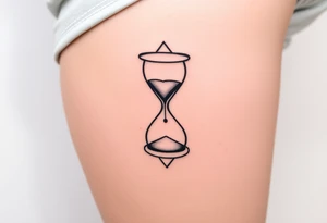 3d hourglass tattoo idea