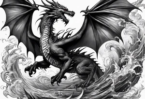 Dragon explosion tattoo idea