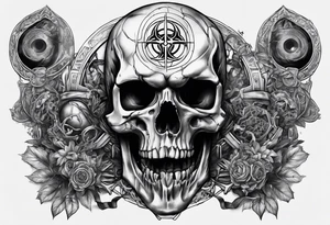 Biohazard radiology Skelton make it look masculine and scary tattoo idea