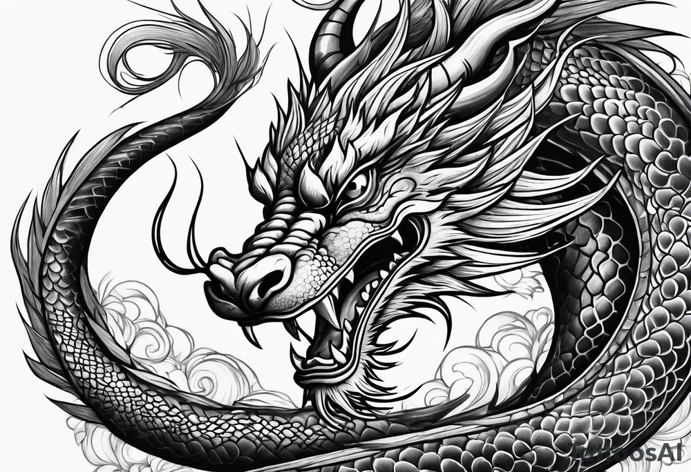 Chinese dragon tattoo idea
