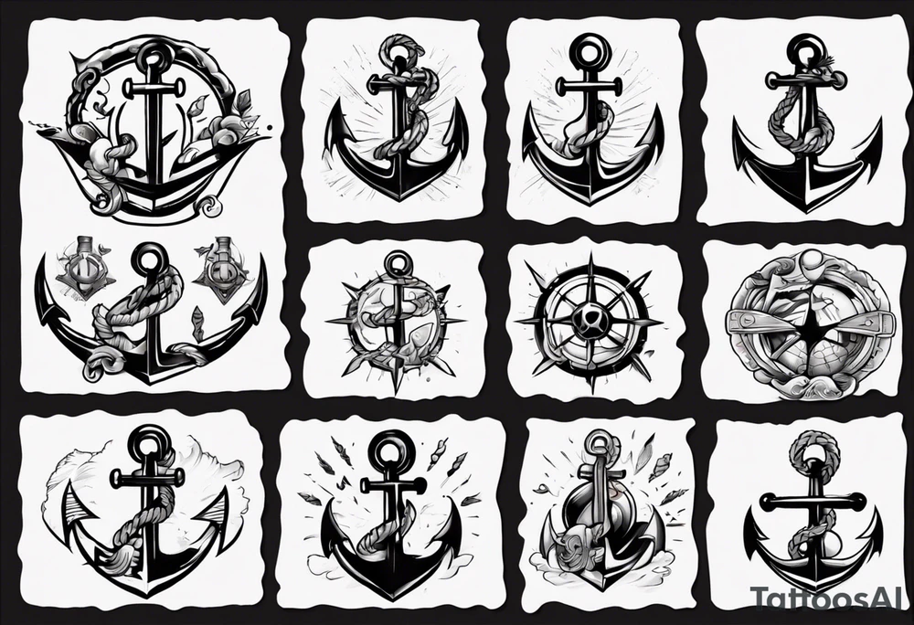 Rocna Sea anchor classic tattoo idea