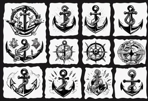 Rocna Sea anchor classic tattoo idea