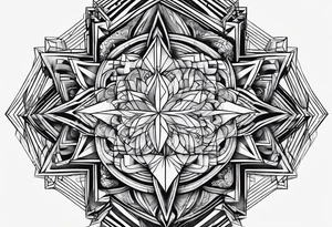 abstract geometrical shapes tattoo idea