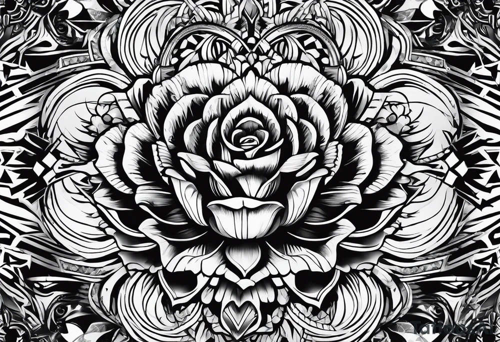punk rock pattern tattoo idea