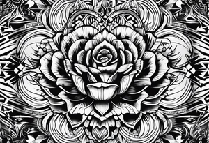 punk rock pattern tattoo idea