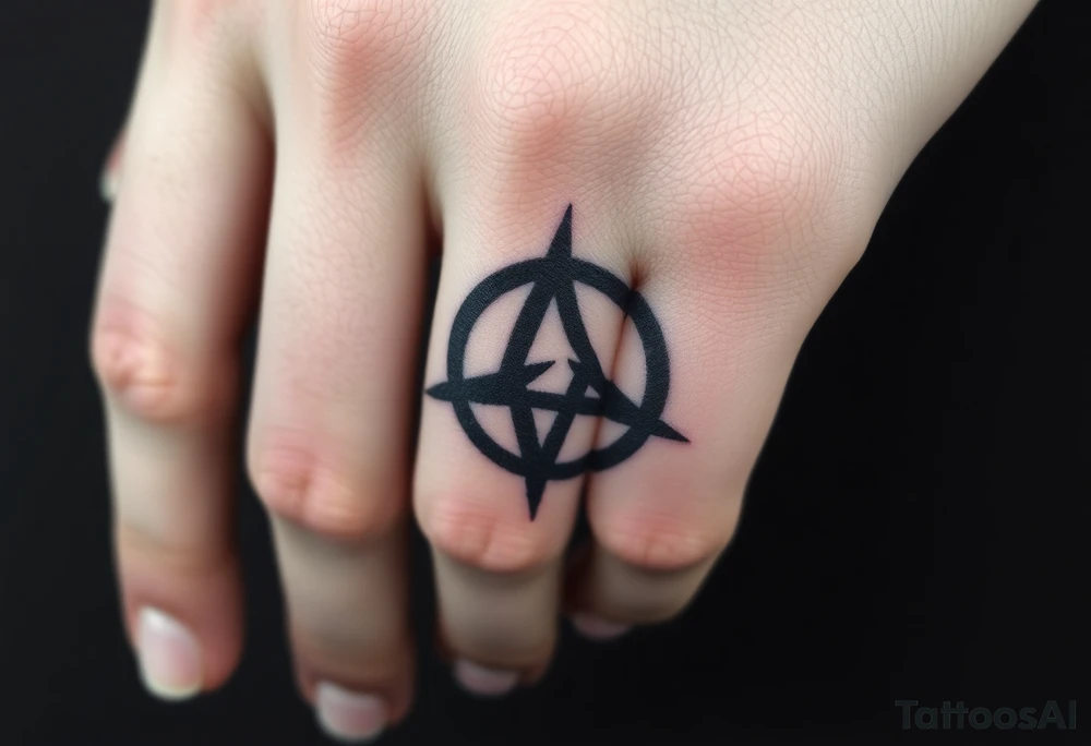 Cybersigilism tattoo of the anarchy symbol tattoo idea