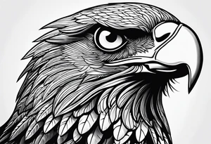 Águia, face de Zeus com raios tattoo idea