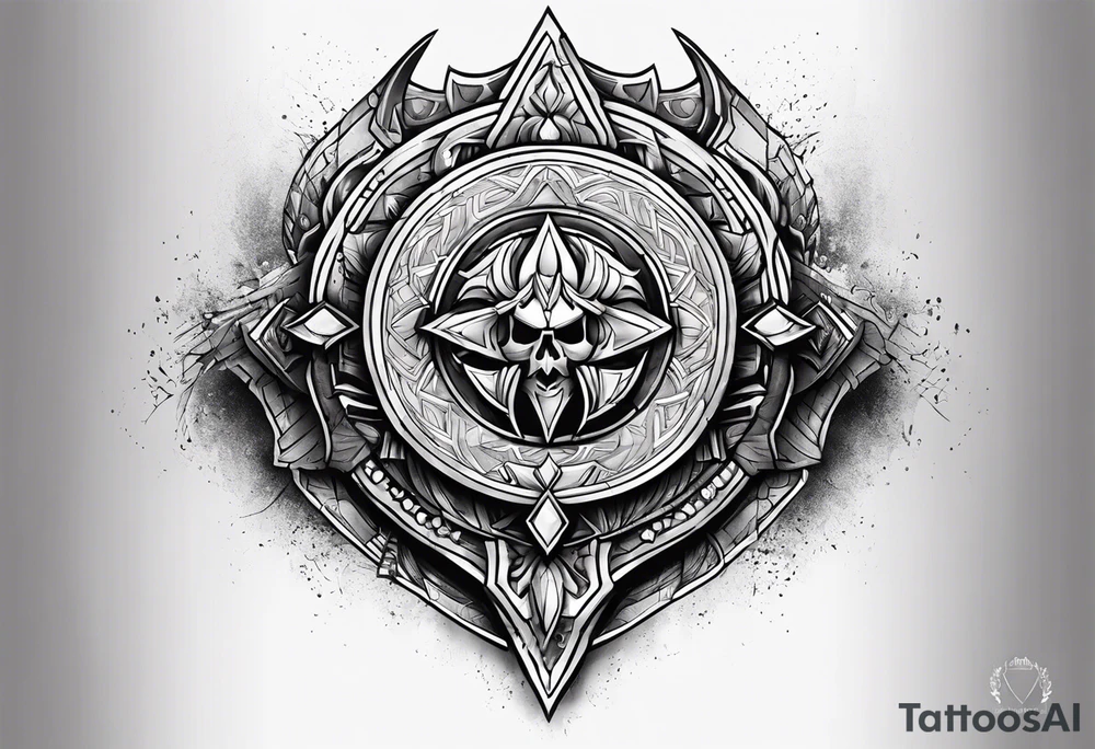 My tears ricochet warrior shield tattoo idea