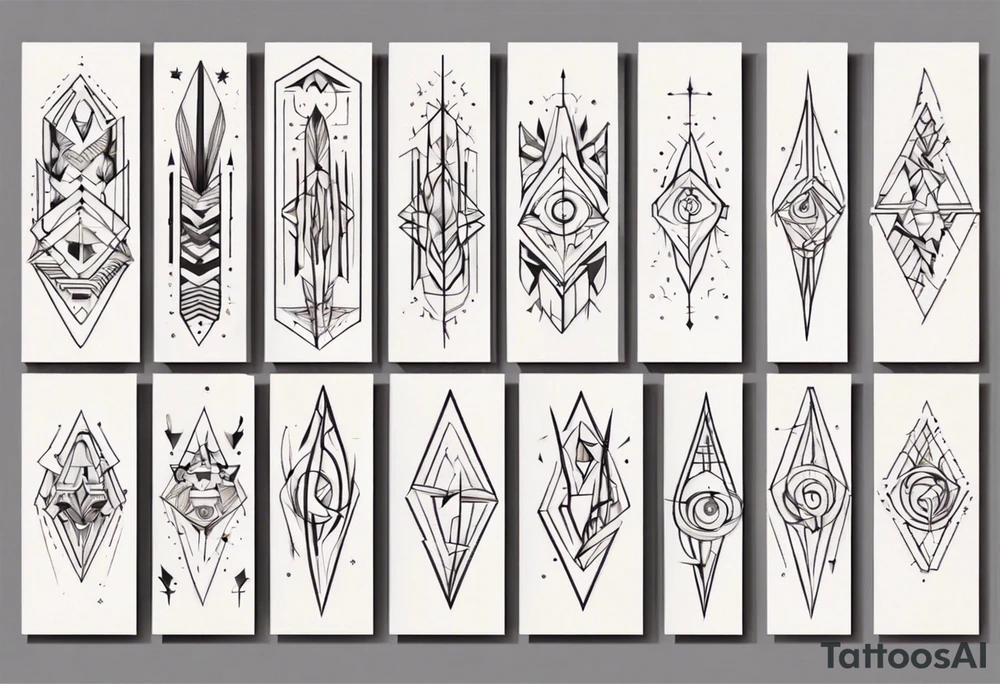 Abstract linear tattoo idea